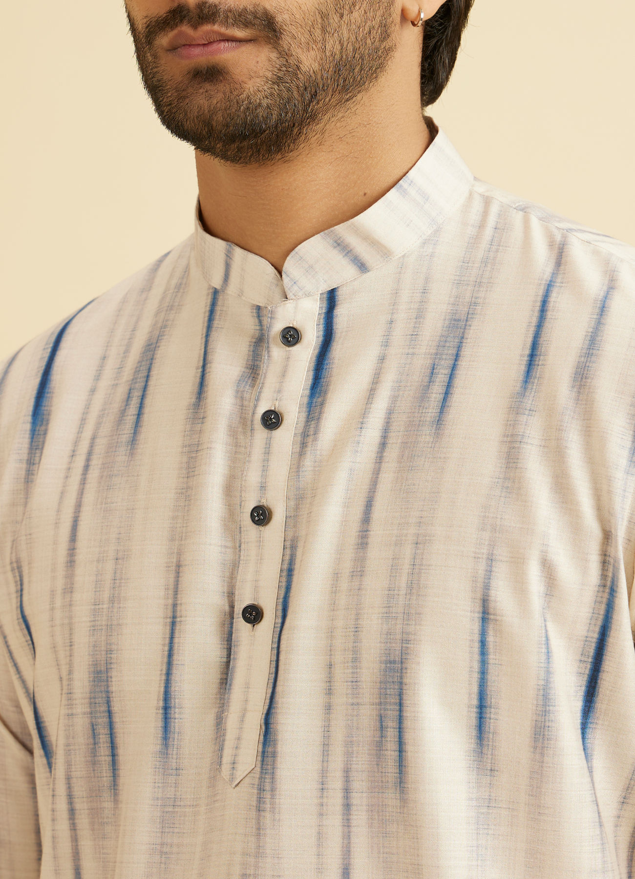 Manyavar Men Cream Elegance Kurta