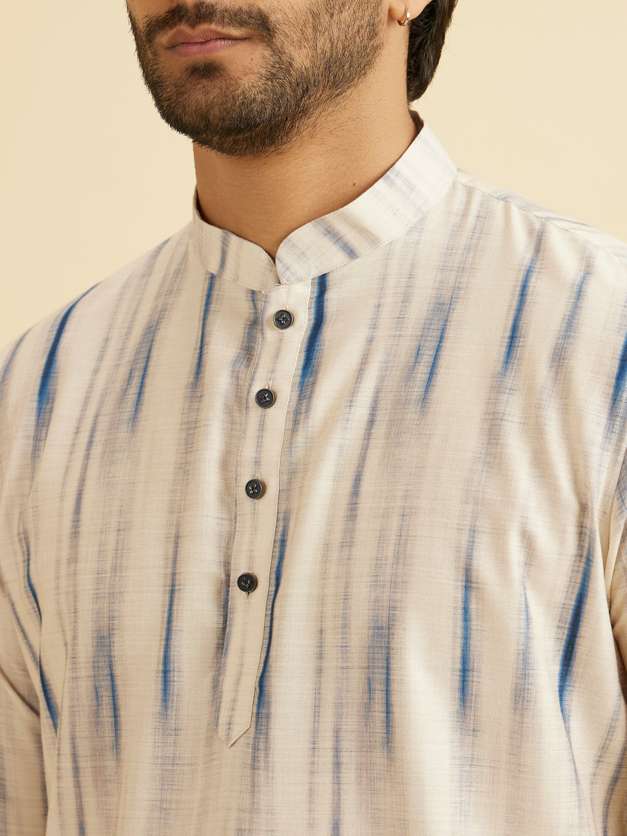 Manyavar Men Cream Elegance Kurta
