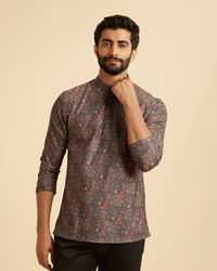 Manyavar Men Blue Resplendence Kurta