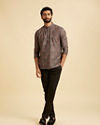 Manyavar Men Blue Resplendence Kurta