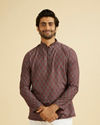 Wine Resplendence Kurta