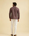 Manyavar Men Wine Resplendence Kurta