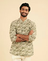 Manyavar Men Light Mid Green Classic Short Kurta