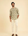 Manyavar Men Light Mid Green Classic Short Kurta
