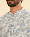 Manyavar Men Light Blue Enchantment Cotton Kurta