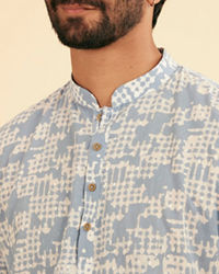 Manyavar Men Light Blue Enchantment Cotton Kurta