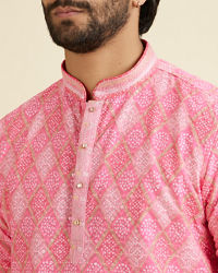 Manyavar Men Pink Elegance Short Kurta
