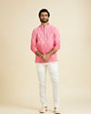 Manyavar Men Pink Elegance Short Kurta