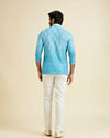 Manyavar Men Light Blue Bliss Short Kurta