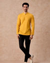 Manyavar Men Radiant Mustard Short Kurta