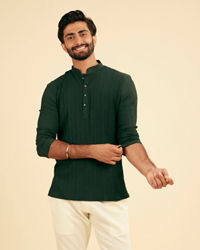 Manyavar Men Emerald Allure Short Kurta