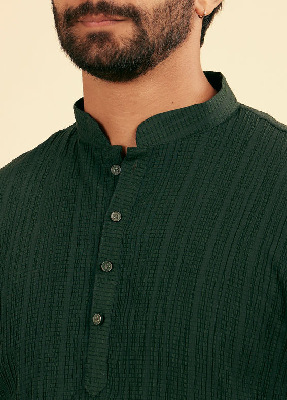 Manyavar Men Emerald Allure Short Kurta