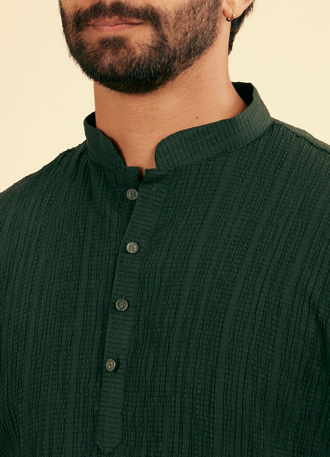 Manyavar Men Emerald Allure Short Kurta