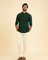 Manyavar Men Emerald Allure Short Kurta