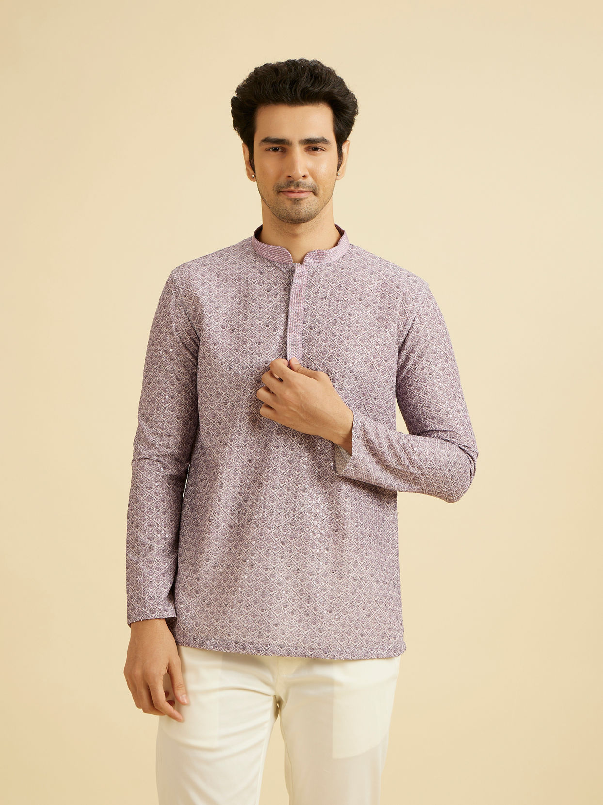 Manyavar Men Lavish Lilac Kurta
