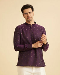 Manyavar Men Purple Majesty Kurta
