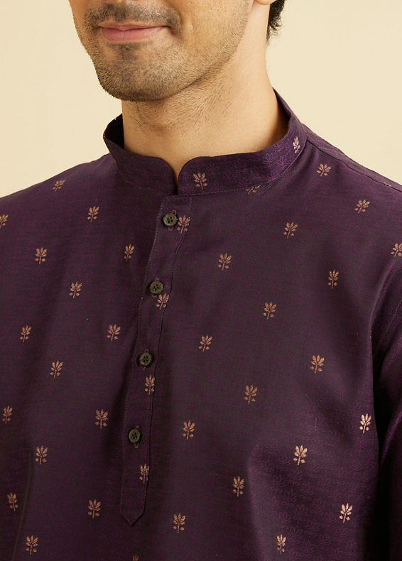 Manyavar Men Purple Majesty Kurta