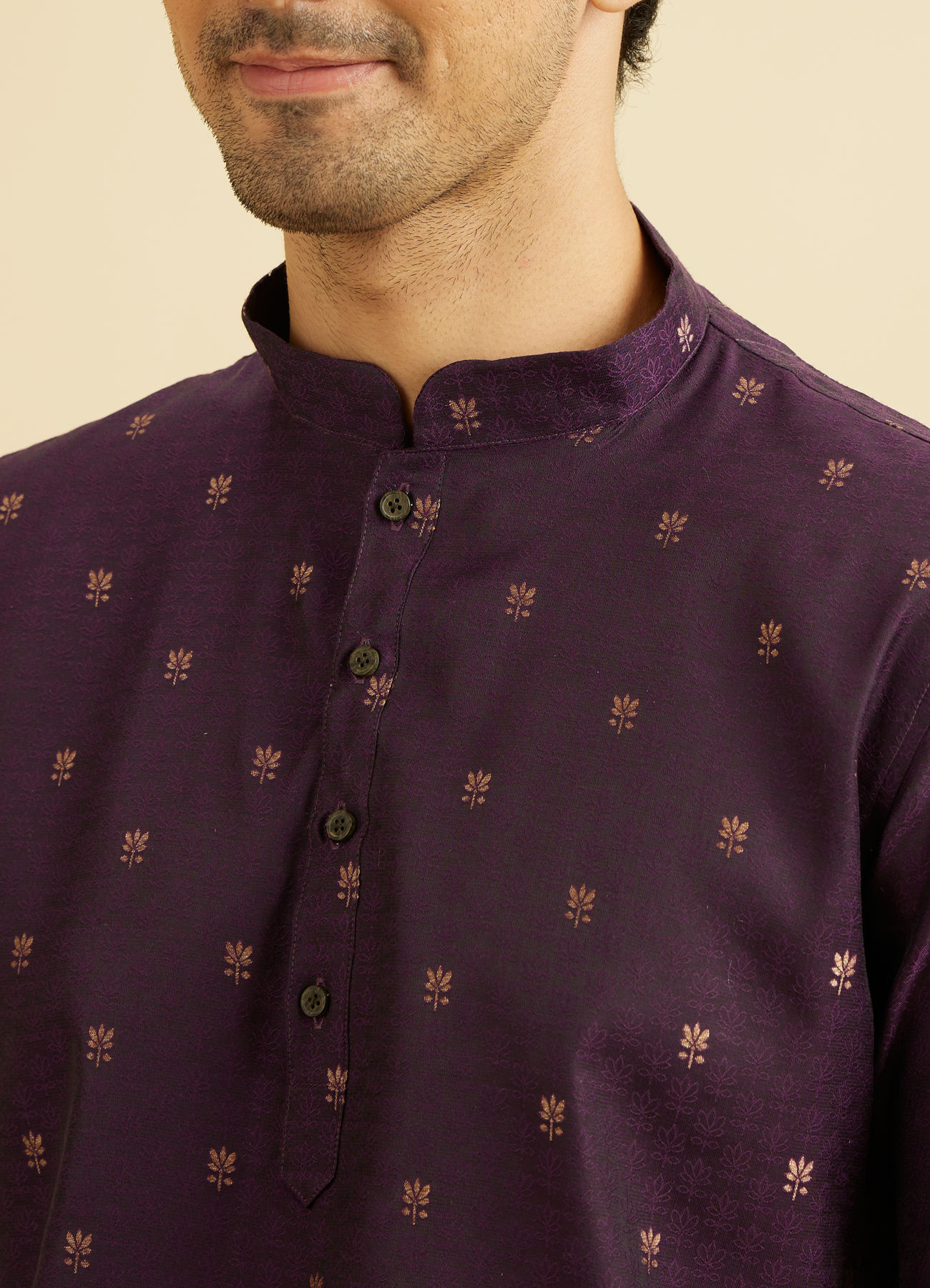 Manyavar Men Purple Majesty Kurta