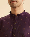 Manyavar Men Purple Majesty Short Kurta