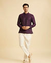 Manyavar Men Purple Majesty Kurta