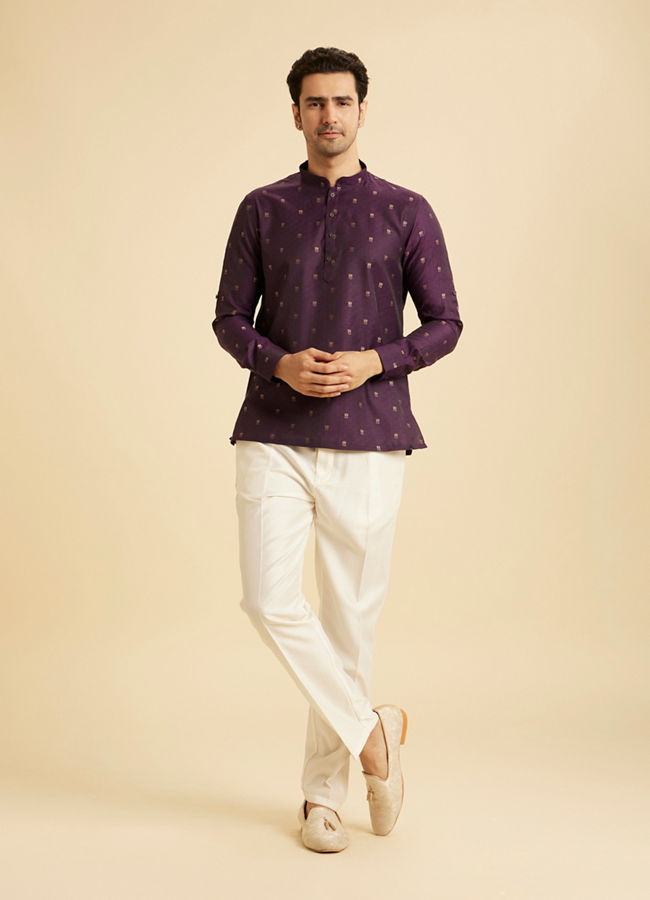 Manyavar Men Purple Majesty Kurta