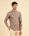 Soft Beige Imperial Darbar Printed Short Kurta