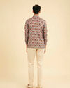 Manyavar Men Soft Beige Imperial Darbar Printed Short Kurta