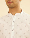 Manyavar Men Elegant White Short Kurta