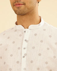 Manyavar Men Elegant White Short Kurta