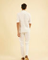 Manyavar Men Elegant White Short Kurta