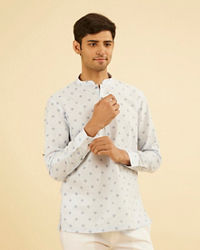 Manyavar Men Azure Elegance Short Kurta
