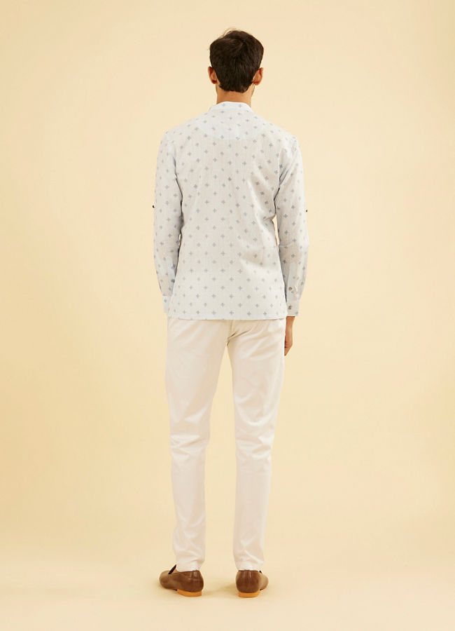 Manyavar Men Azure Elegance Short Kurta