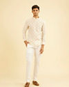Manyavar Men Beige Elegance Short Kurta