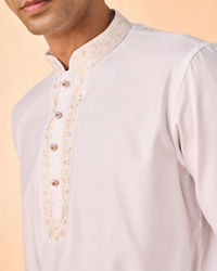 Manyavar Men Elegant White Short Kurta