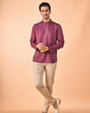 Manyavar Men Lustrous Purple Short Kurta