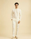 Manyavar Men Elegant Cream Kurta Ensembles