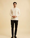 Manyavar Men Elegant Cream Kurta Ensembles