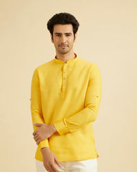 Manyavar Men Radiant Mustard Cotton Kurta