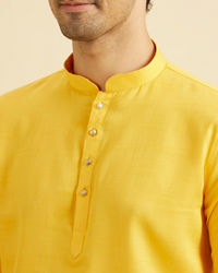 Manyavar Men Radiant Mustard Cotton Kurta