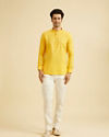 Manyavar Men Radiant Mustard Cotton Kurta