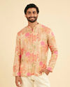 Pink Satin Elegance Short Kurta