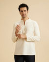 Cream Elegance Short Kurta