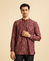 Maroon Majesty Short Kurta