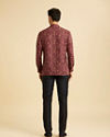 Manyavar Men Maroon Majesty Short Kurta