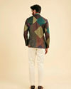 Manyavar Men Lush Green Satin Short Kurta