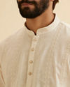 Manyavar Men Beige Bliss Linen Kurta
