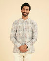 Knit Cream Short Kurta