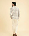 Manyavar Men Knit Cream Short Kurta