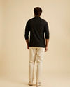 Manyavar Men Black Elegance Short Kurta