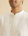 Manyavar Men Elegance White Short Kurta